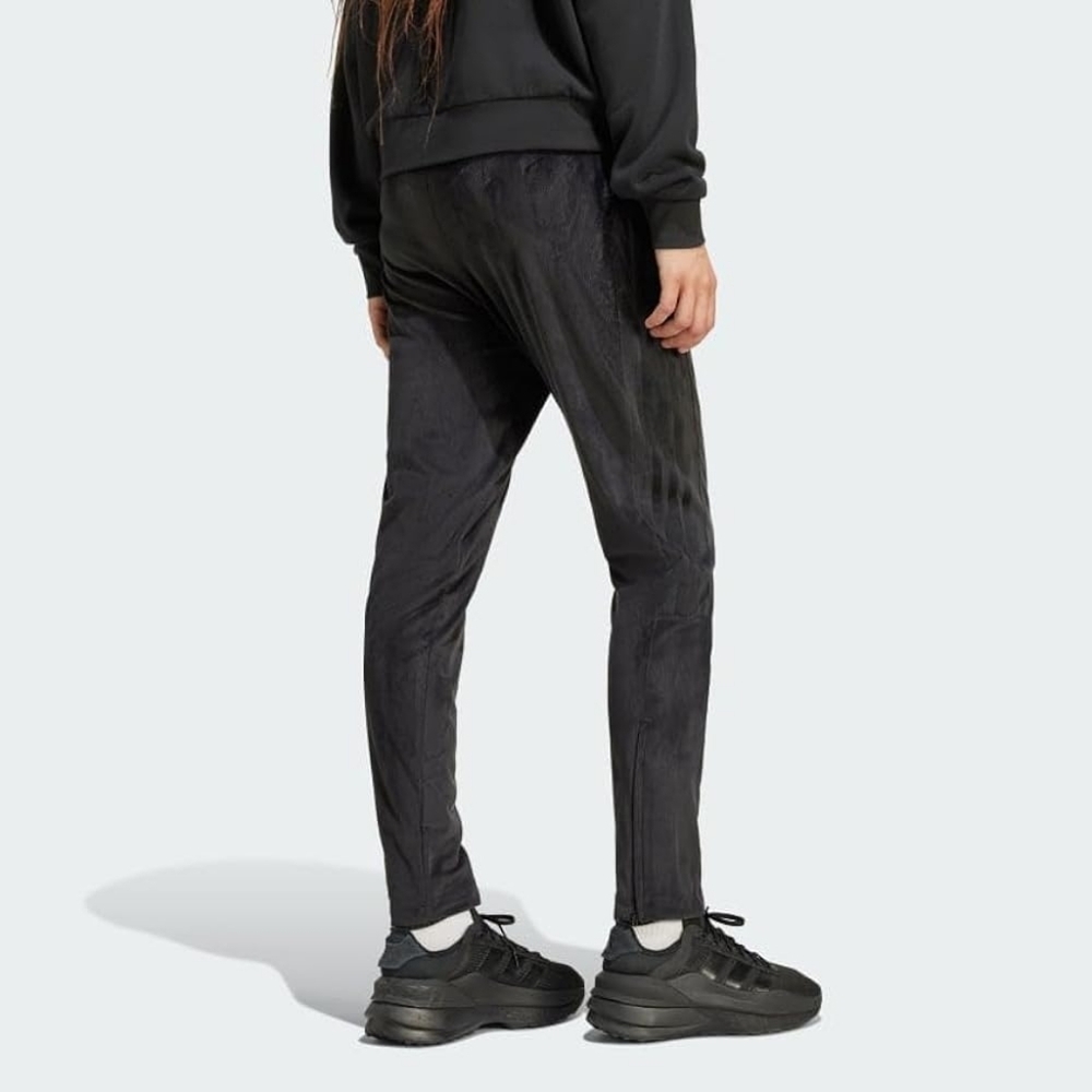 Adidas Tiro Cut 3-Stripes Velour Track Pants Black High Rise Velvet Corduroy L - Picture 3 of 11